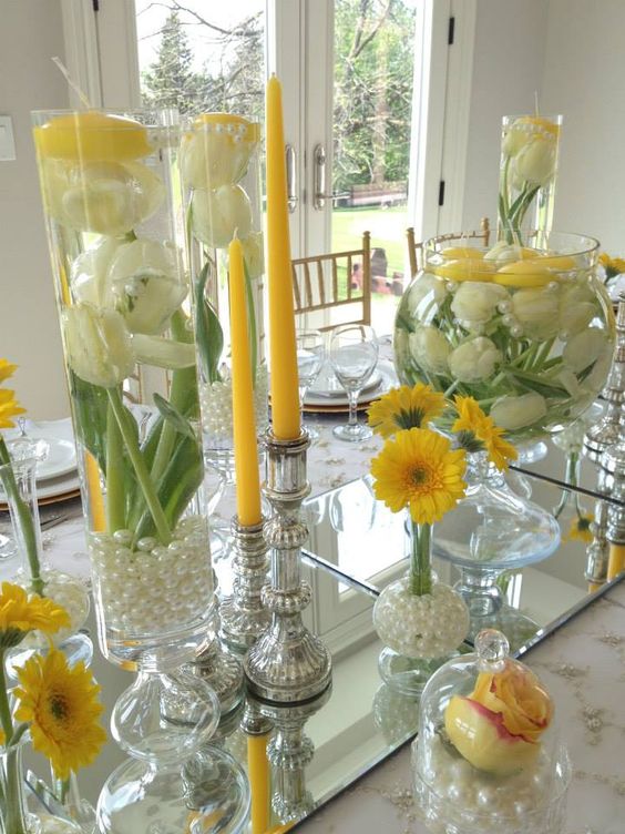 Yellow Easter tablescape