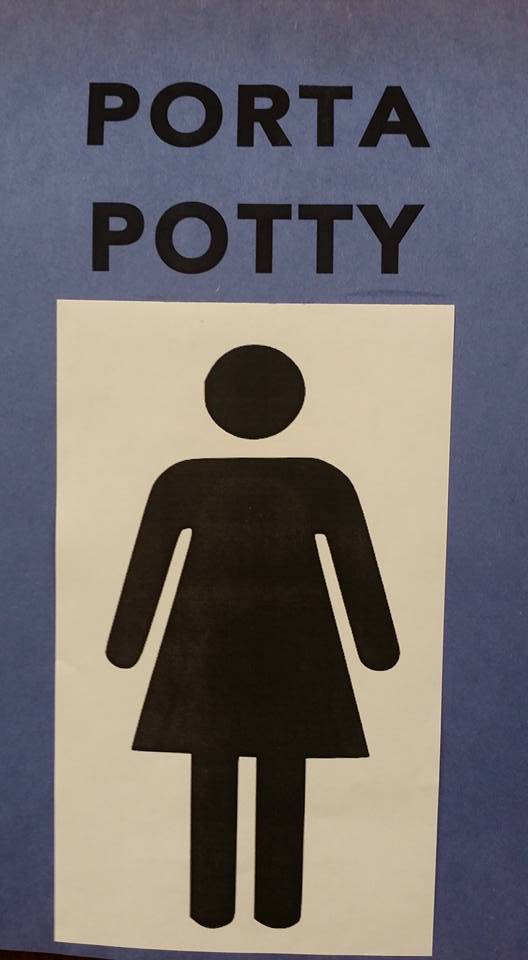 Construction themed party "porta potty"